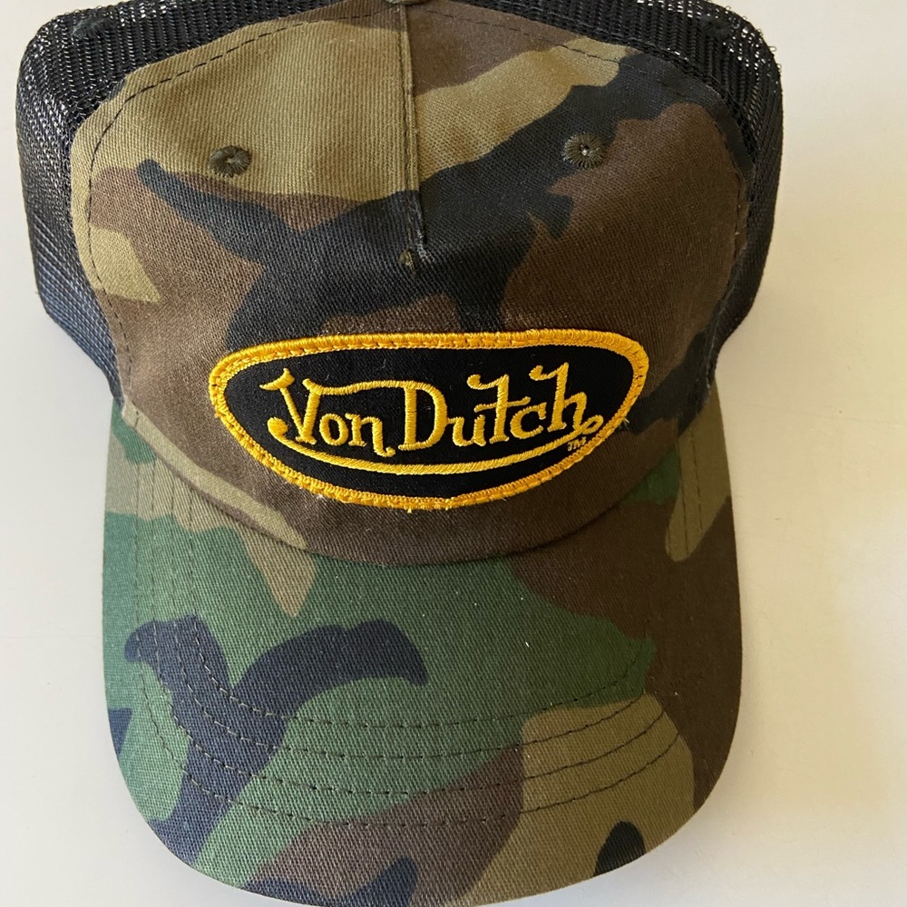 New! Von Dutch Camo Trucker Hat